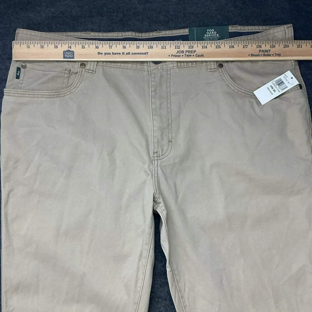 G.H. Bass For Hard Service Groundwork Mens Stretch 5-Pocket Pants 40x30 Tan NWT